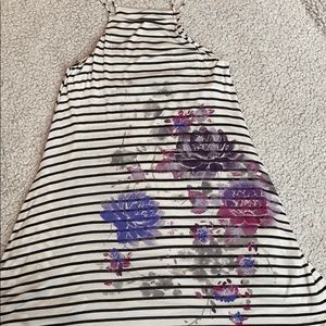 Striped Dress With Flowers